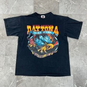 Vintage Bike Week Graphic Tee Mens Large Daytona Biker Short Sleeve Eagle Shirt